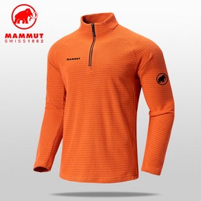 MAMMUT 매머드 스포츠 긴팔 티셔츠 남성 반목폴라 가을겨울 야외 등산 보온상 옷 고급 맨투맨