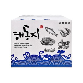 세이크린 천연펄프 무형광 해동지 중형 390mm 1200매, 1개