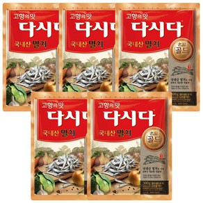 CJ제일제당 멸치 다시다, 5개, 300g