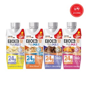 [공식] 테이크핏 맥스맛 초코 고소한 바나나 호박고구마맛 단백질 음료 혼합구성, 24개, 250ml