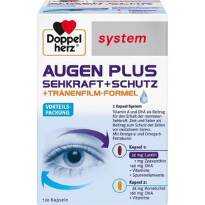 더블하트 도펠헤르츠 눈영양제 EYES PLUS VISION+PROTECTION 120캡슐 Doppelhez, 1개, 120정