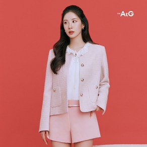 [3만원인하]더엣지 25SS 샤베트 트위드 자켓