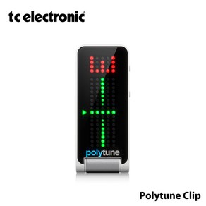 TC Electonic PolyTune Clip 클립온 튜너 대위법 스트로브 크로마틱 모드와 108 LED 매트릭스 디스플레이로 최고의 튜닝 성능 제공, 1개