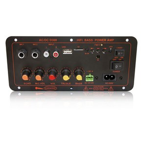 [호환용] 600W Bluetooth 5.0 오디오 증폭기 보드 D300 듀얼 마이크 서브우퍼 모듈 DC12V 24V 1CH HIFI 스, 06 EU 600W Amplifier, 01 EU_01 CHINA