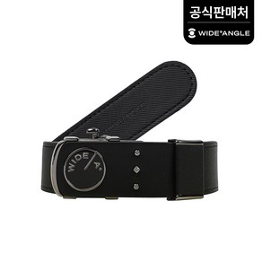 [와이드앵글 공식] [골프] 여성 CO 로고 버클 자동 벨트 WWP23Y02Z1, Black