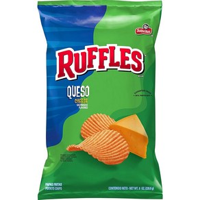 [미국직배송]러플스 치즈맛 포테이토 칩 Ruffles Queso Flavoed Chips, 1개, 226.8g