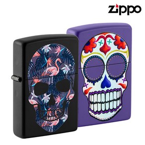 [ZIPPO] 지포 라이터 FLAMINGO SUGAR SKULL DESIGN