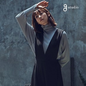 지스튜디오 22FW 톨레뇨 울실크 블루종니트