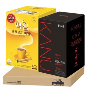 [블루존] 맥심 모카골드 170티+카누 미니 마일드 로스트 아메리카노100티, 1개, 900mg