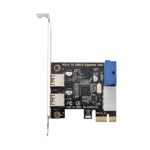 Docoole 데스크탑 보드 USB3.0 확장 카드 19pin PCI-E 스위치 전면 인터페이스, 화려한, 1개