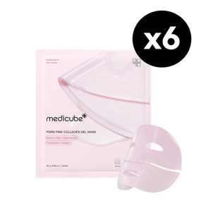 MEDICUBE 메디큐브 PDRN 핑크 콜라겐 마스크팩 시트 5개입 x6팩 30장 일본직배송, 6개