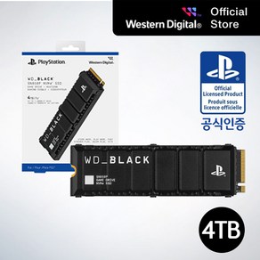 WD 공식인증 BLACK SN850P 히트싱크 NVMe SSD for PS5 Consoles 4TB 소니공식인증, SN850P/4테라