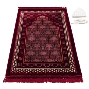 Modefa Tukish Islamic Paye Rug - Comfotable Muslim Paying Mat fo Men & Women - Soft Velvet Ja