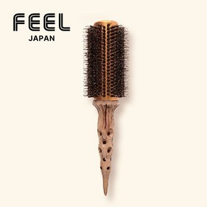 FEEL 전문가용 롤빗 NAP Bush 돈모 열판 원목 브러쉬 260도까지 견디는 드라이빗 8호 (조그립 핀셋 2개 증정), 1개