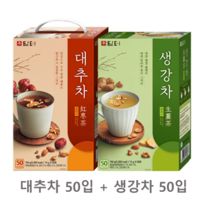 담터 대추차 50T + 생강차 50T, 1세트, 생강차 50T+ 대추차50T