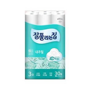 잘풀리는집 내츄럴 25M 3겹30롤, 1