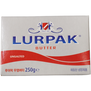 덴마크 루어팍 무염버터 250g LURPAK 언솔티드 버터, 8개