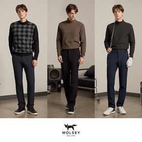 [쇼핑엔티] [Wolsey] 울시 24FW 최신상! 기능성 라운딩 기모본딩 팬츠 3종 남성