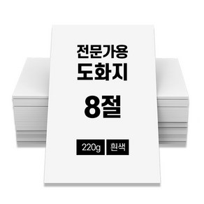 전문가용 도화지 220g 200매 흰색 8절