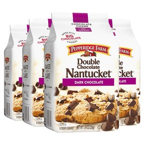 [미국직배송]페퍼리지 팜 더블 초콜릿 난투켓 쿠키 Peppeidge Fam Nantucket Double Chocolate Chunk Cookies, 220g, 4개