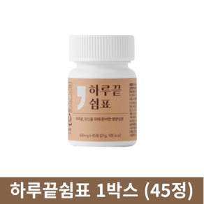 하루끝쉼표 초고함량 면역력 피로 개선 하루쉼 체력엔, 1개, 45정