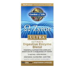 가든오브라이프 오메가 자임 울트라 Ultimate Digestive Enzyme Blend UltaZobe 베지 캡슣 180정, GOL11337, 1개