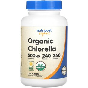 뉴트리코스트 클로렐라 Chloella 500mg 240타블렛 2병, 240정, 2개