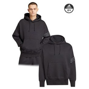 아디다스 남녀공용 NEW C HOODIE 뉴클래식 올블랙 후드티-IP3286