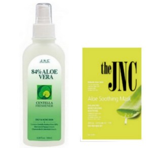 JNC본사정품 84%알로에베라 센텔라후레쉬너 180ml+JNC마스크팩, 1개, 240ml