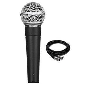 SHURE SM58 K (스위치 X ) 보컬 홈레코딩 마이크 슈어 마이크 + 5M 케이블 패키지