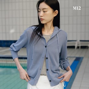 [런칭가79 900원] M12 25SS 여성 시스루 후드 가디건 3종