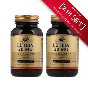 [사은품증정] 솔가 루테인 20mg 60정 (소프트젤) Solga Lutein 20mg 60softgels, 2개