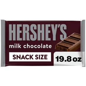 HERSHEY'S Milk Chocolate Snack Size Candy Jumbo Bag 19.8 oz, 1개, 561g