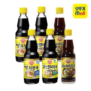 오뚜기 장국 3종 각 2개 멸치장국+다시마장국+가쓰오부시장국, 6개, 360ml