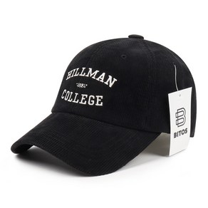 비토스 국내제작 잔골덴 HILLMAN COLLEGE 자수 볼캡 야구모자 커플모자