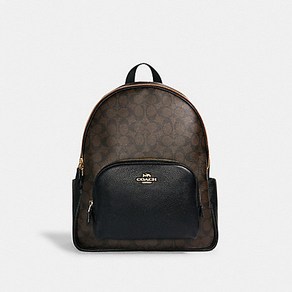 Coach 코치 6495 라지 코트 시그니처 캔버스 백팩