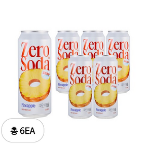 클룹 제로소다 파인애플, 6개, 500ml