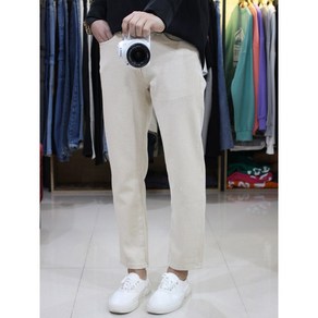 IM 남자 크롭 레귤러핏 데님 9부 크림진 청바지 [S~2XL]