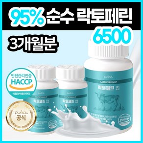 순수한건강 락토페린 4000 맥스 최고급 유산균 모유 유래 초유 고함량 4 032mg 60일분, 3개, 60정