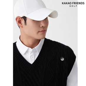 카카오프렌즈 [카카오프렌즈골프 (KAKAO FRIENDS GOLF)] 남성 울캐시미어 오버핏 니트 베스트