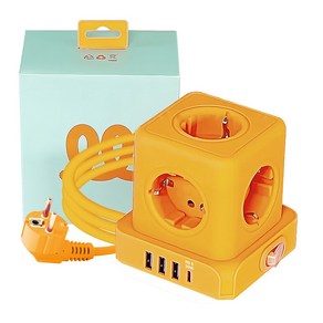 데코아르 멜로우 비비드 5구 멀티탭 4000W (USB-A x 3 USB-C)