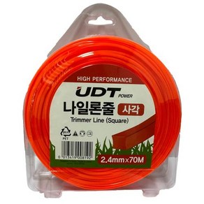 UDT예초기액세서리 나일론줄 2.4mm - 70M 사각형, 1개