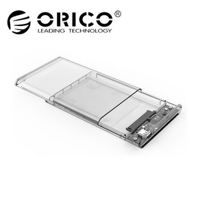 [ORICO] 2.5인치 외장케이스 2139C3-G2 [USB3.1 Gen2/C-C케이블 포함] [투명], 단일 모델명/품번, 1개