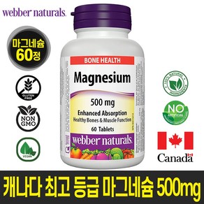 캐나다 등급 마그네슘 500mg 60정 캐나다 생산 직발송