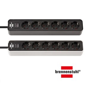 독일 Bennenstuhl 브레넨스툴 Ecolo 일반 라인 소켓 6구 멀티탭, 화이트, 1개