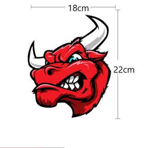 자동차스티커 차량용 성난 황소 스티커 상처밴드 흠집 스크래치 가림 스티커, 1개, 1회 왼쪽
