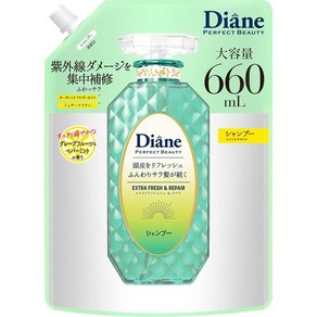 일본직발송 6. DIANE 다이안 【대용량】 샴푸 [여름의 에] 자몽 페퍼민트의 향기 퍼펙트 뷰티 엑스트라, One Size, One Colo, 1개