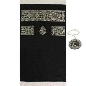 Modefa Tukish Islamic Paye Rug  Chenille Muslim Paye Mat Islam Sajada  Muslim Paye Rug Jan, 블랙카바