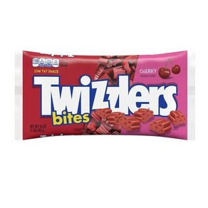 미국 트위즐러 바이트 체리맛 로우팻 453g TWIZZLERS Bites Chey Flavoed Chewy Candy Low Fat 16oz, 1개