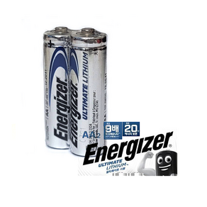 에너자이저 리튬배터리 AA X 2개 (1세트) 1.5V 3000mAh 얼티메이트 쉬링크포장 가스누설경보기 배터리 건전지, 1세트, 2개입